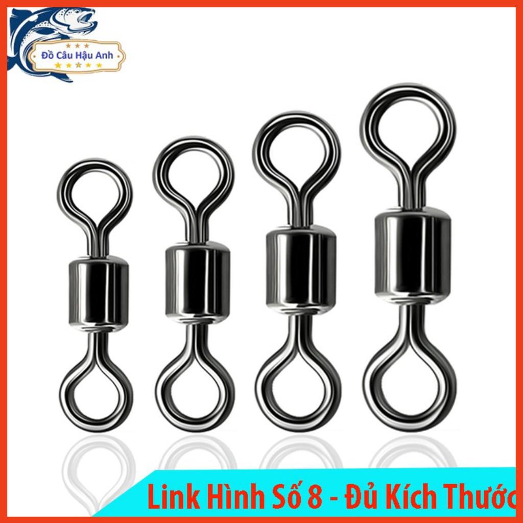 Khóa link số 8, mà ní buộc dây câu đài, 30 chiếc khóa link câu cá
