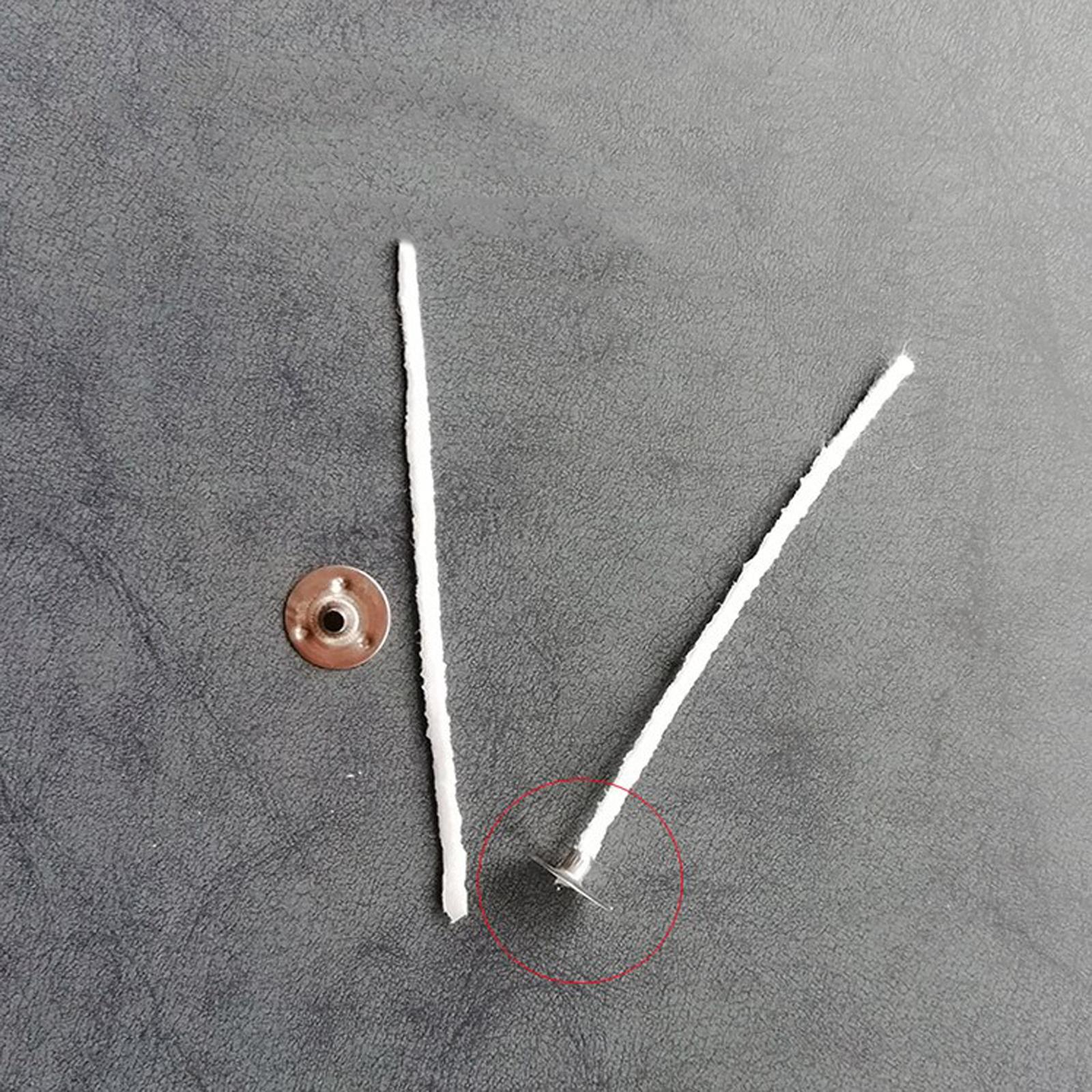 2x5m Cotton Candle Wicks Core with 20pcs Metal Sustainers for Candle Making