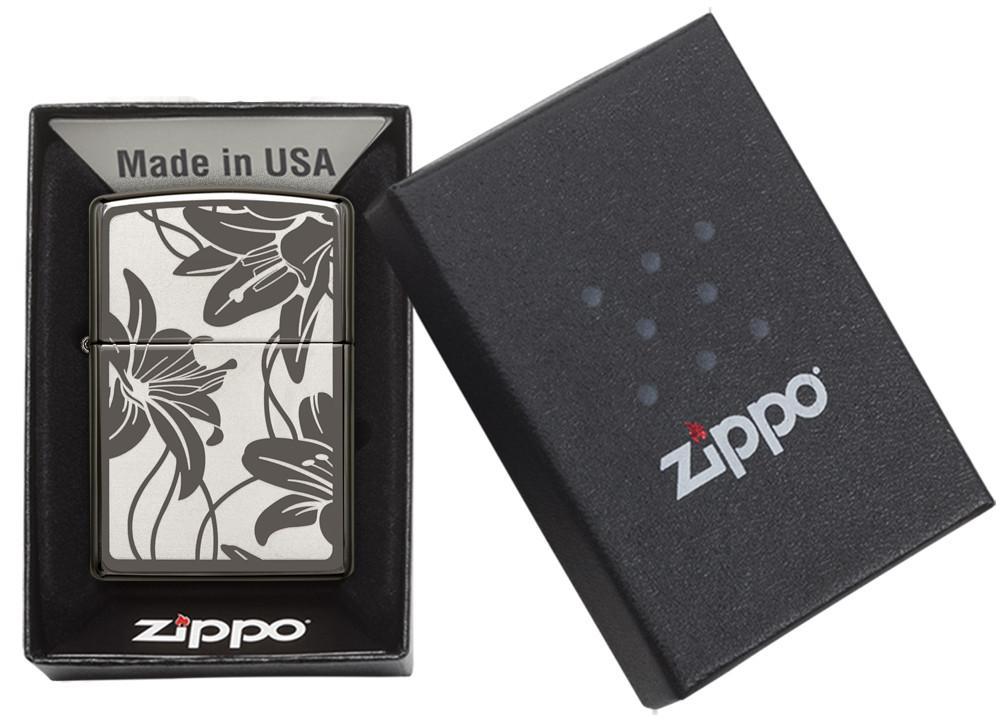 Bật Lửa Zippo Lily Black Ice 29426