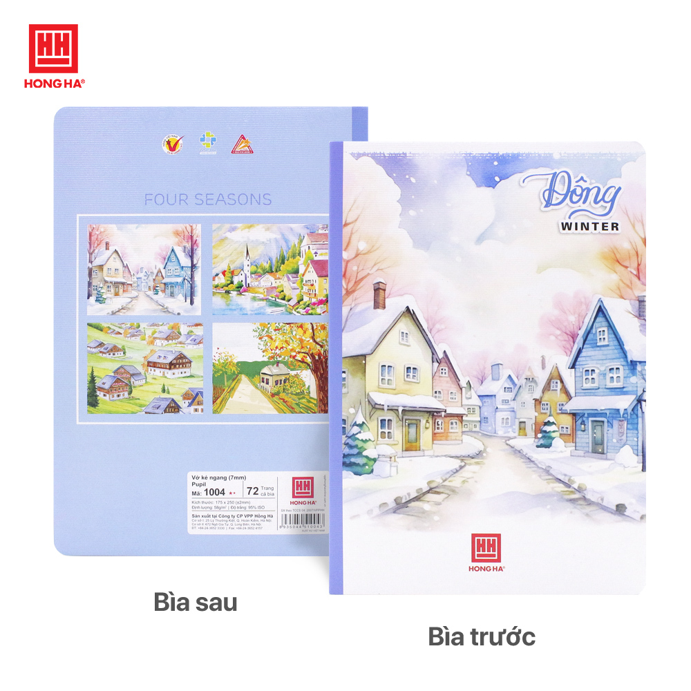 Vở kẻ ngang 72 trang Pupil Bốn Mùa Hồng Hà - 1004