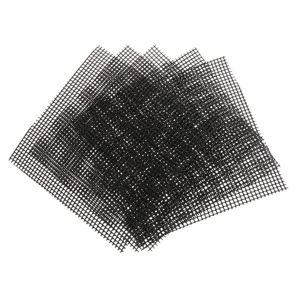 5pcs  Black Drainage Mesh Sheet Cuttable Flowerpot Bottom Net 30x20cm