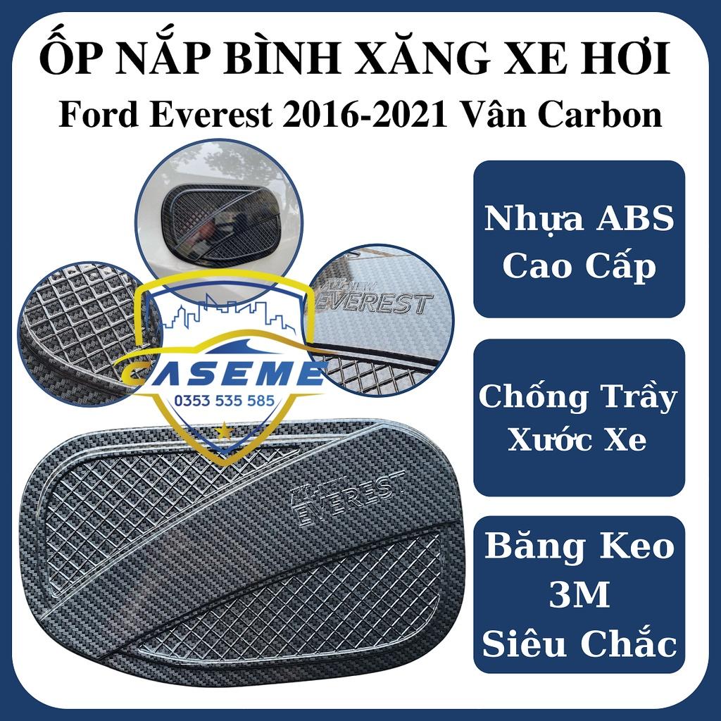 Ốp Nắp Bình Xăng Dành Cho Xe Ford Everest 2016-2021 Vân Carbon Cao Cấp