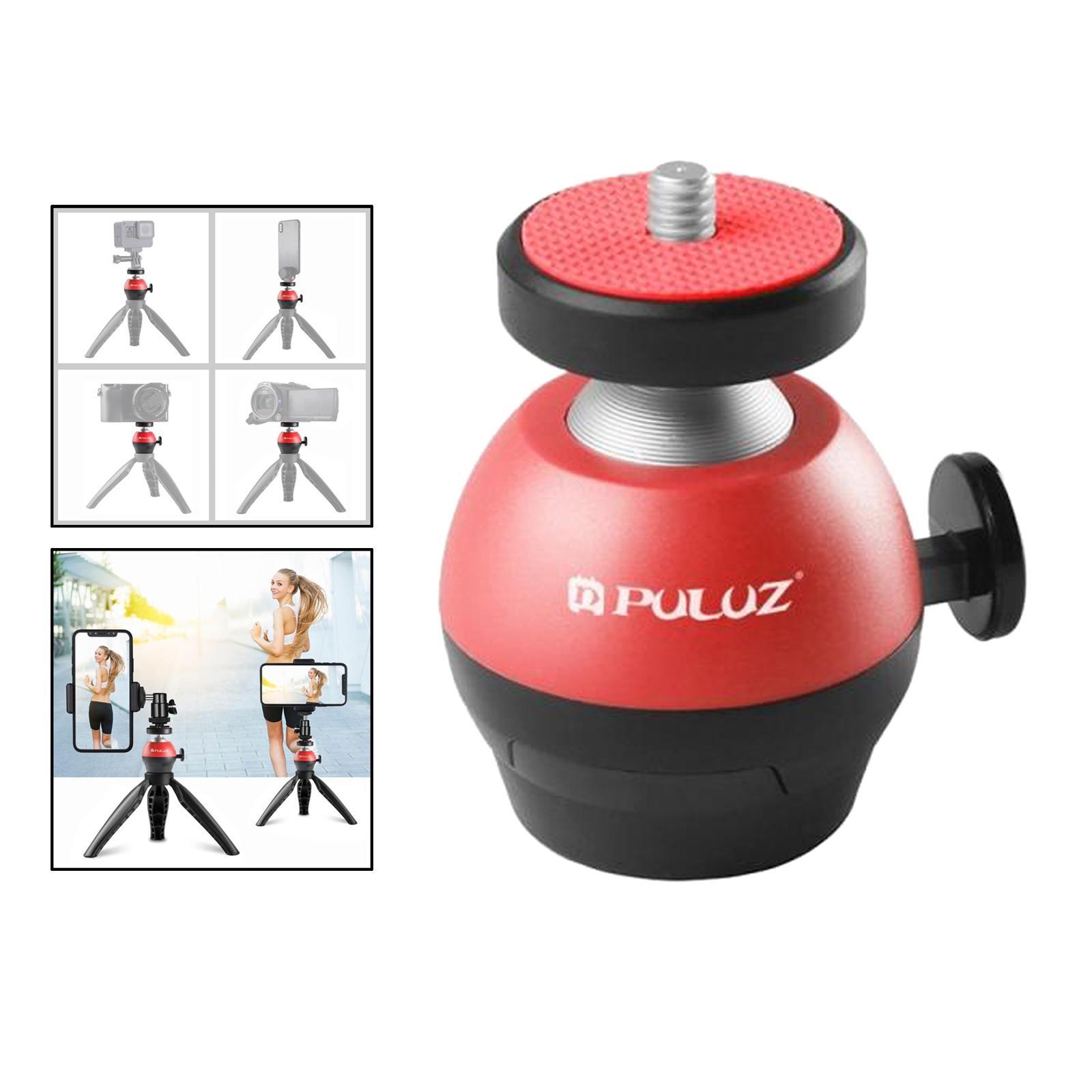 Mini Ball Head 1/4 inch Screw Adapter 360 Swivel for DSLR Camera