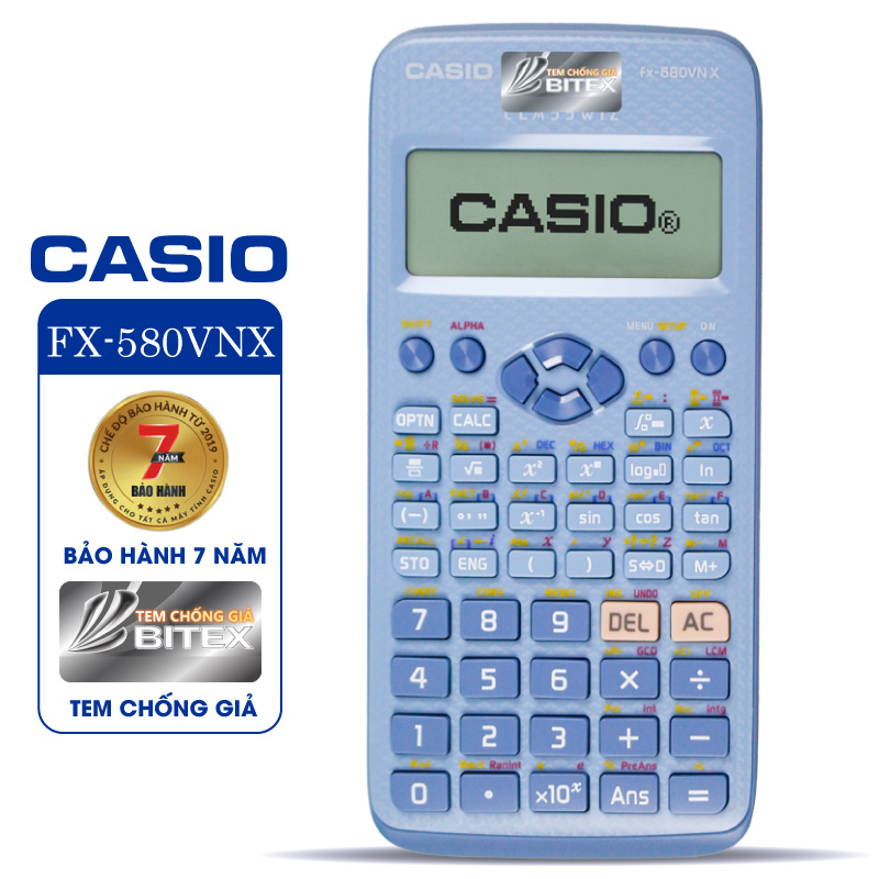 Máy tính Casio FX-580VNX, Bảo hành 7 năm - Hàng chính hãng Bitex