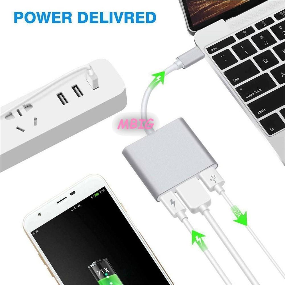 Cáp chuyển Type-C sang HDMI / VGA 4k /USB /Type C 3 trong 1 cho Macbook, iPad dùng trong trình chiếu