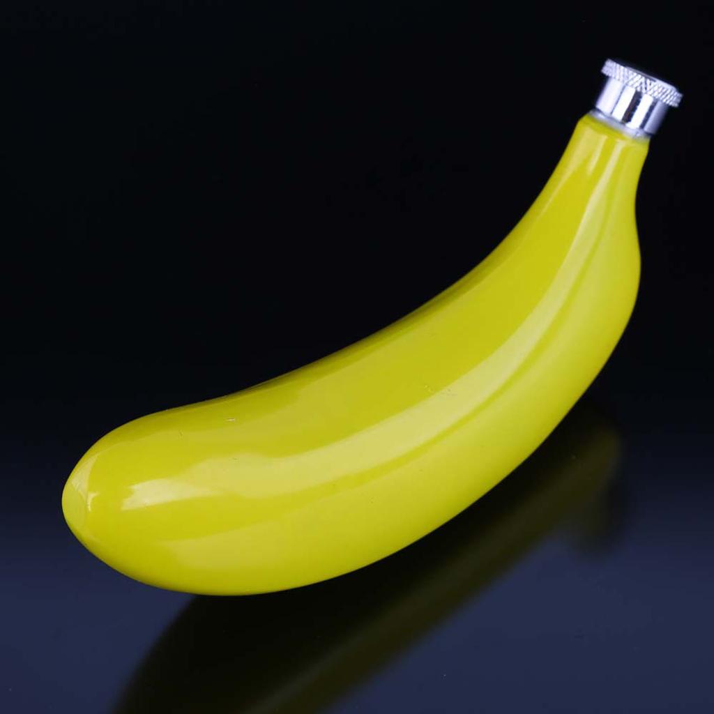 Portable 5oz Banana Hip Flask Pocket Alcohol Flagon Drinkware with Funnel