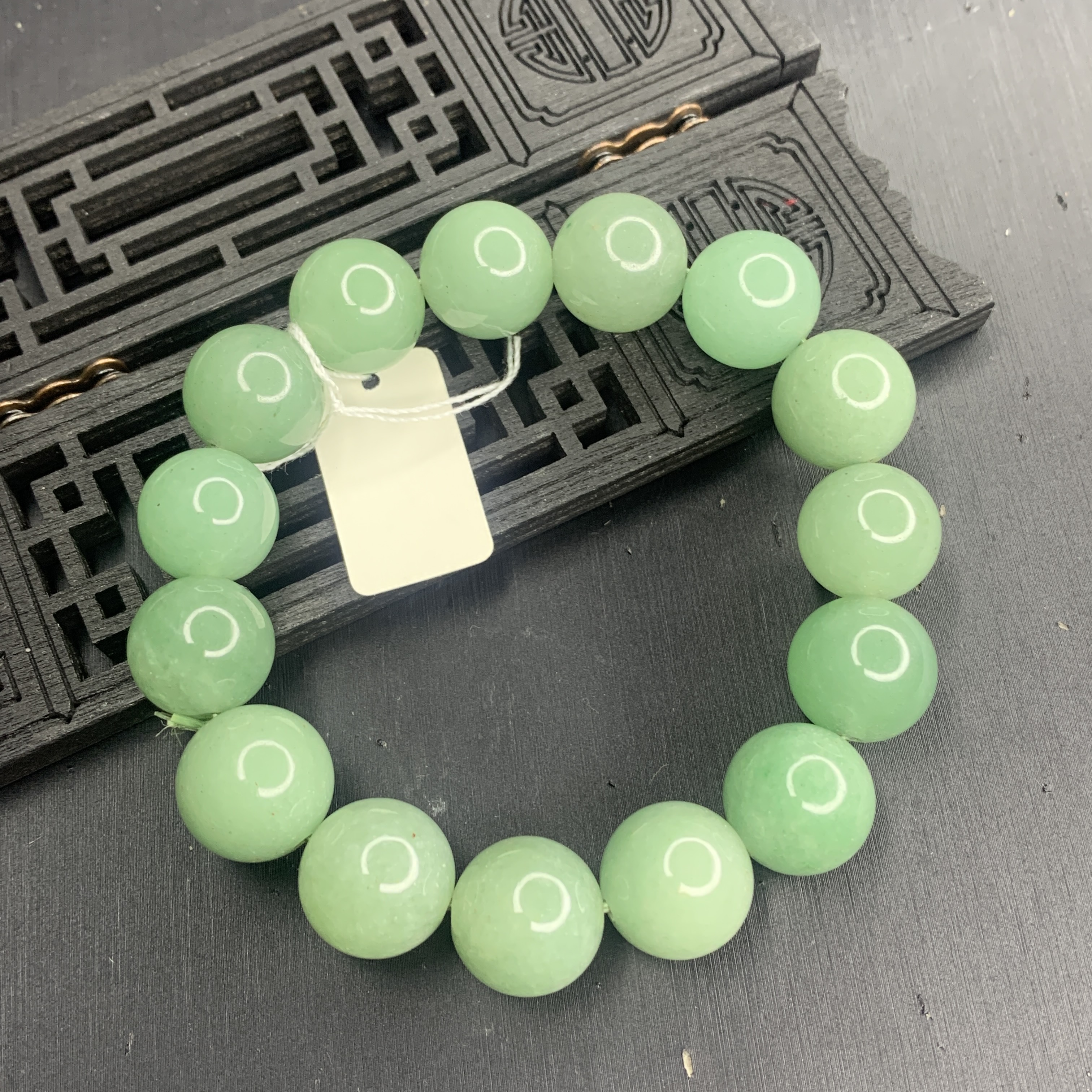 Vòng tay, chuỗi đá Aventurine thiên nhiên 14 li , vòng tay phong thuỷ hợp mệnh Mộc, Hoả