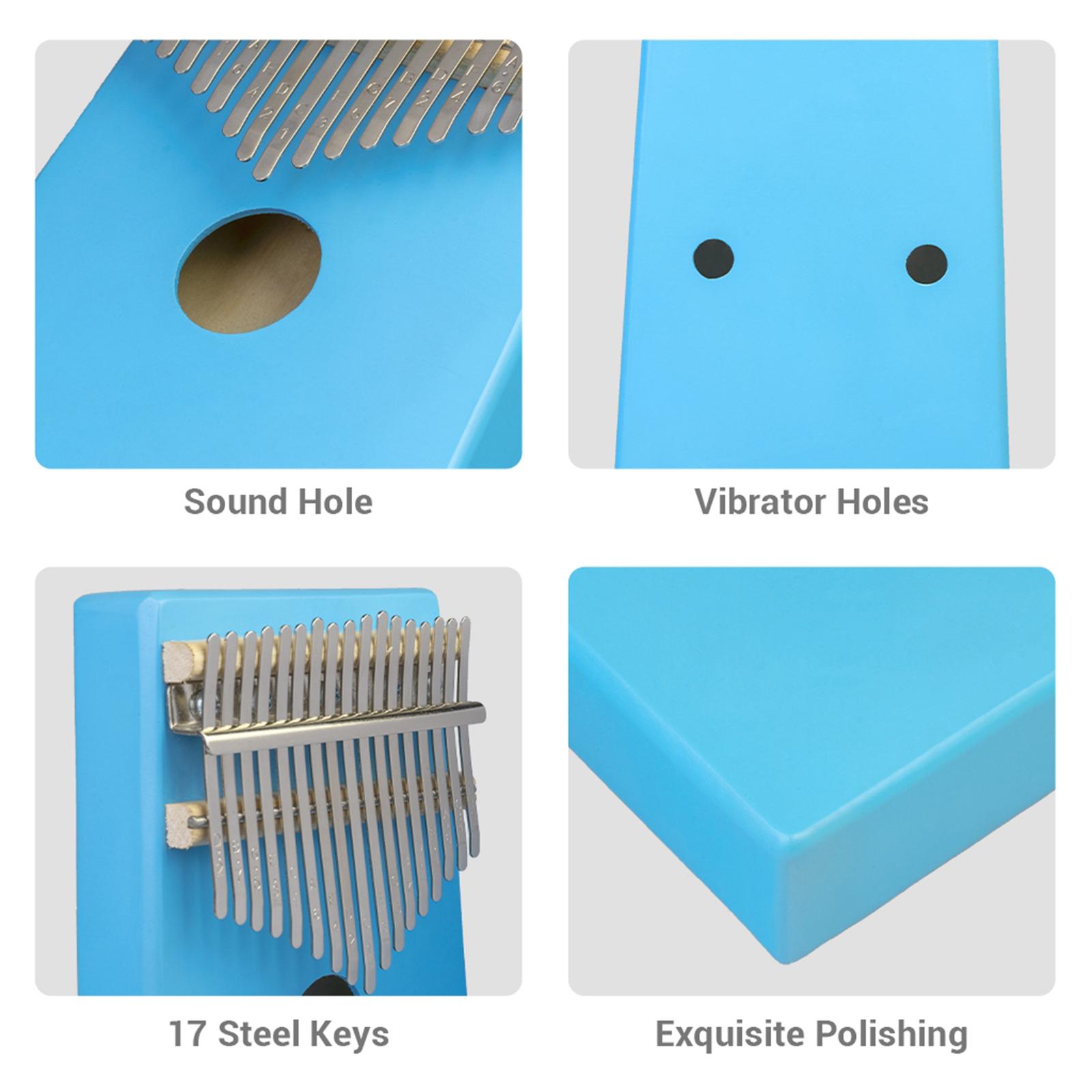 Professional 17 Key Mini Kalimba Piano Thumb Finger Wood African Mbira Kalimba
