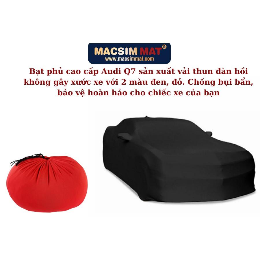 Bạt phủ cao cấp ô tô Audi Q7 nhãn hiệu Macsim sử dụng trong nhà chất liệu vải thun - màu đen và màu đỏ