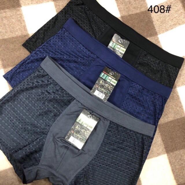 Hộp 5 quần lót đùi nam.sip đùi nam cotton 100% thông hơi nhật lỗ to 408