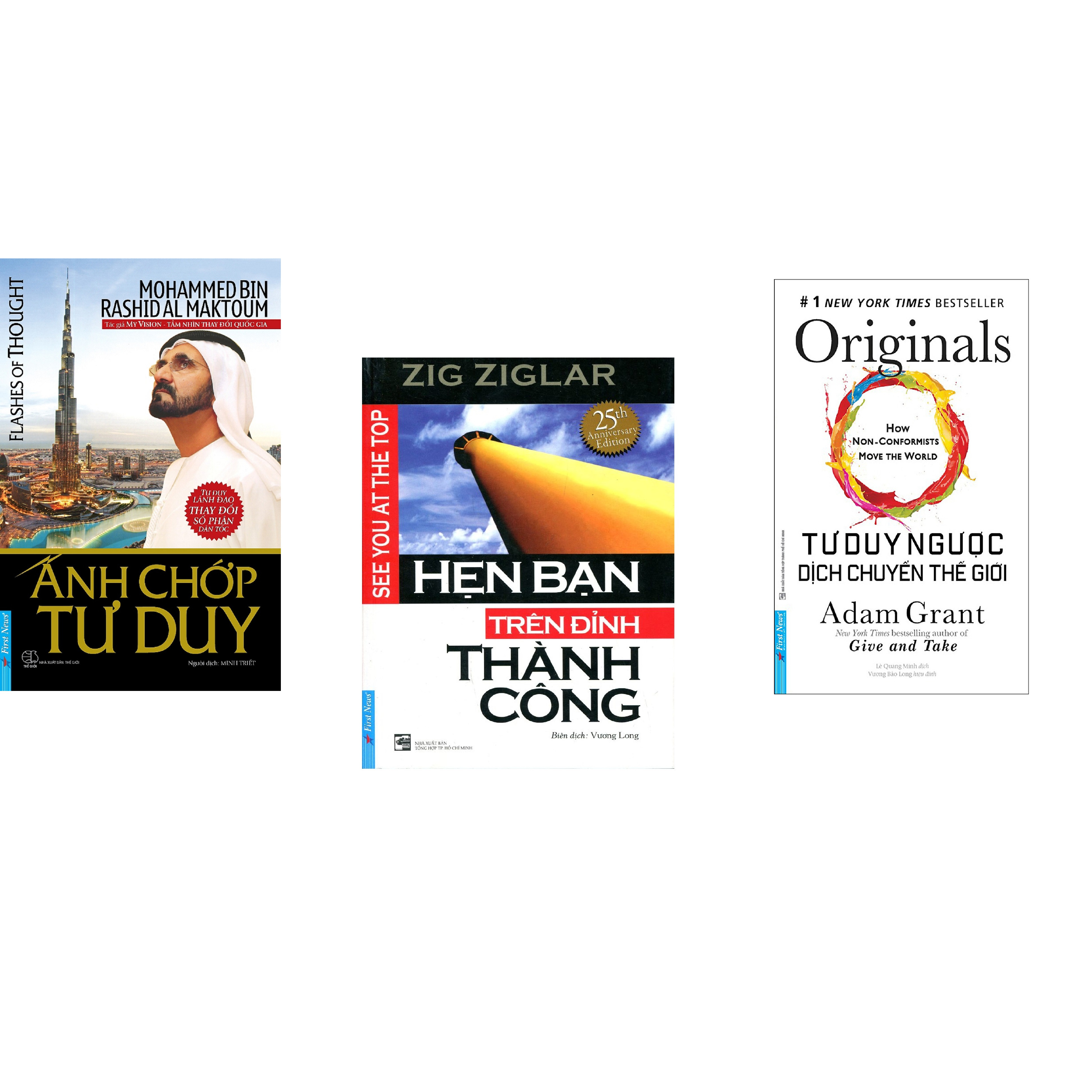 Combo 3 cuốn sách: Ánh Chớp Tư Duy + Hẹn Bạn Trên Đỉnh Thành Công +  Tư Duy Ngược Dịch Chuyển Thế Giới