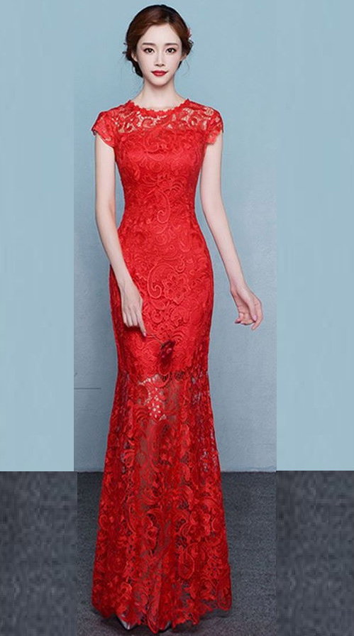ĐẦM MAXI REN DÀI DỰ TIỆC - ĐẦM MAXI DẠ HỘI DN19070308
