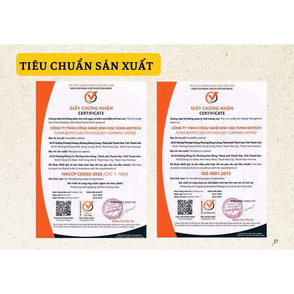 Nước lau sàn Fuwa3E sả chanh đậm đặc x2 chai 1L