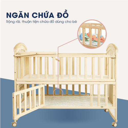 NÔI CŨI, GIƯỜNG CŨI CHO BÉ CAO CẤP HAKAWA HK-B03 (COMBO 1) - HÀNG CHÍNH HÃNG