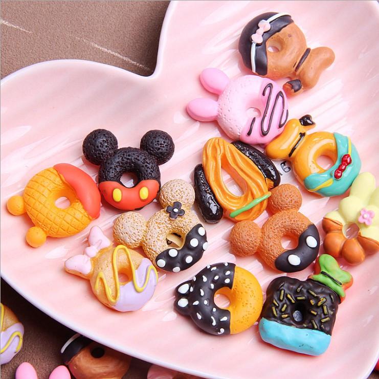 Mô hình các mẫu bánh Donut trang trí tiểu cảnh, vỏ điện thoại, DIY