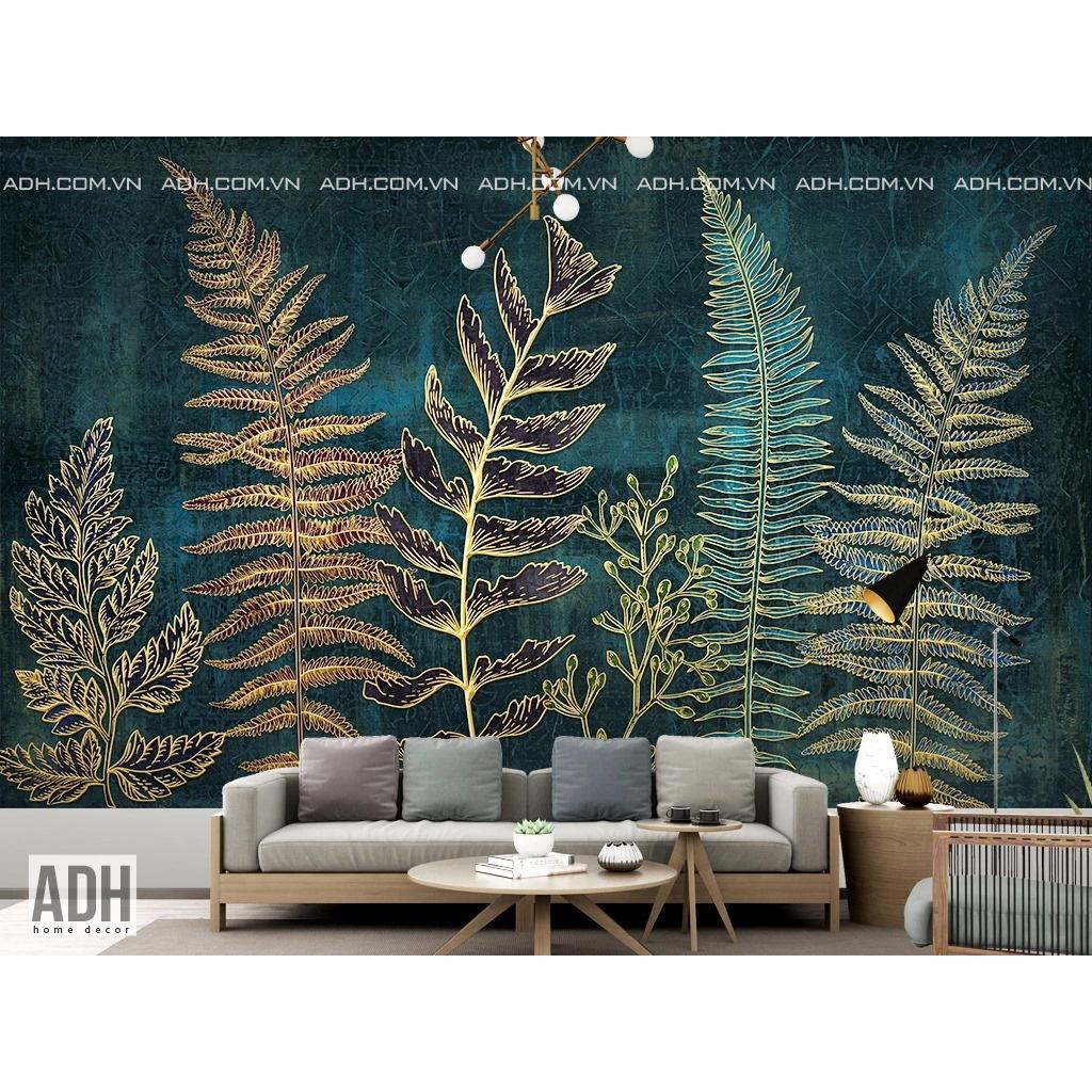 Tranh dán tường lá dương xỉ - rừng rậm