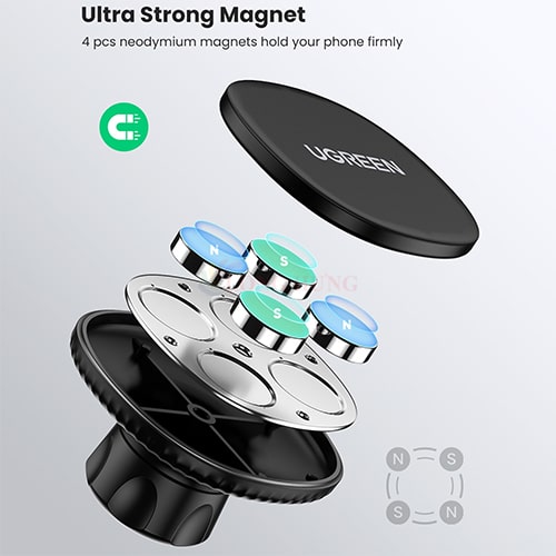 Giá đỡ điện thoại từ tính Ugreen Car Phone Mount Magnetic Holder LP292 80785 - Hàng chính hãng