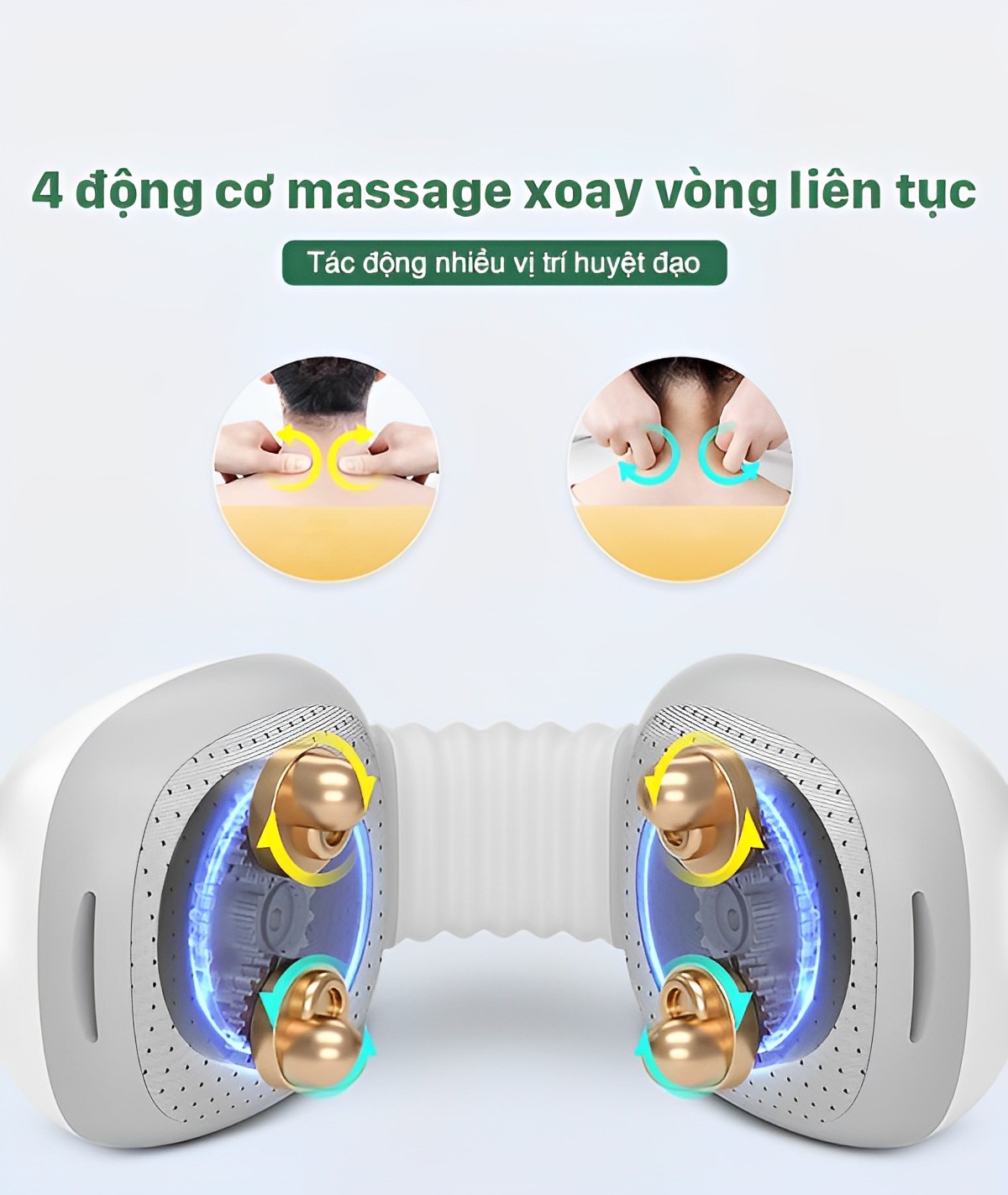 Máy massage cổ,đai massage cổ mini cầm tay nhỏ gọn,máy matxa cổ sử dụng pin sạc , máy massage cổ vai gáy hồng ngoại giúp giảm tình trạng đau mỏi, căng thẳng