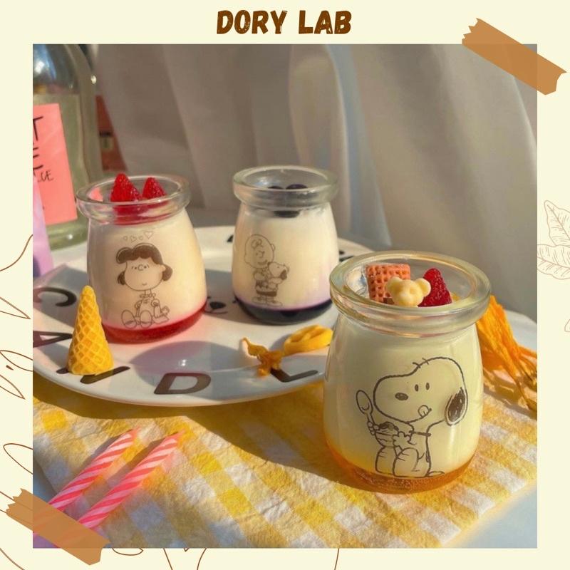 Nến Thơm Handmade Ly Sữa Chua Thạch Topping - Dory Lab