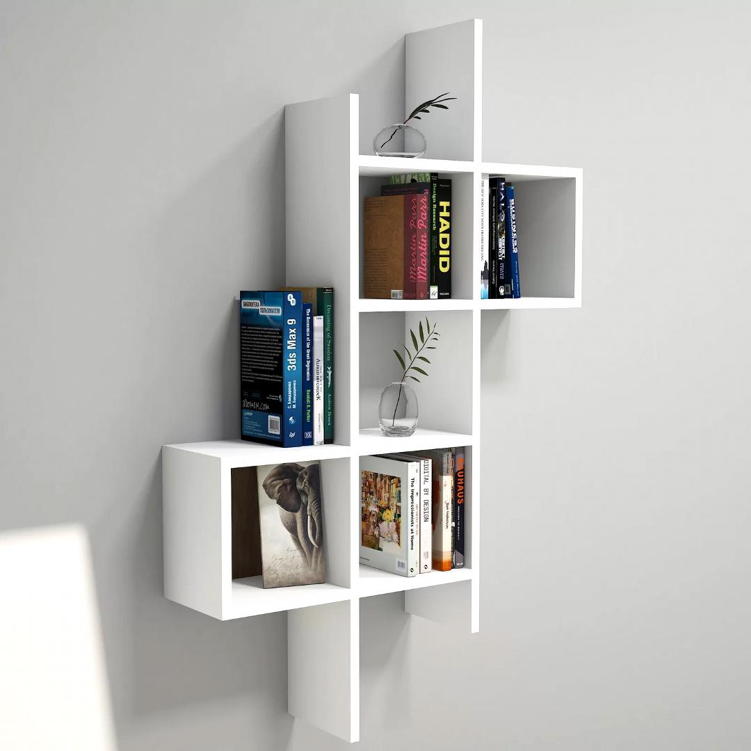 Kệ gỗ trưng bày kiểu dáng thanh lịch SMLIFE Wolfgang