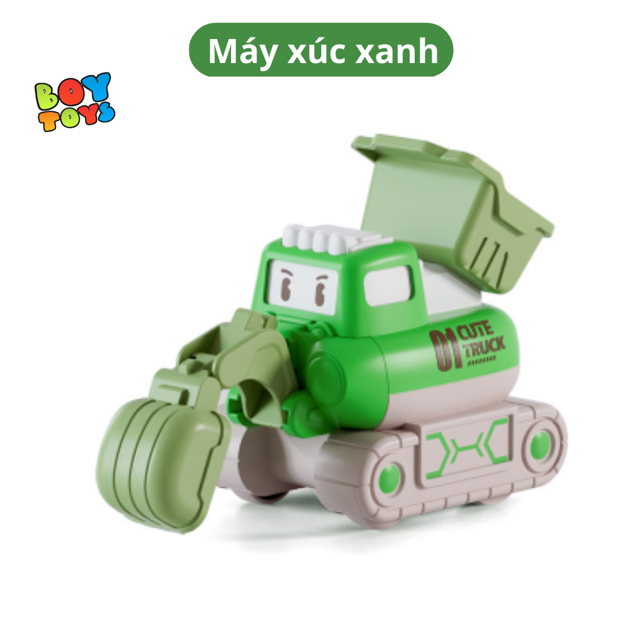 Đồ chơi xe công trình máy xúc, máy khoan, xe ủi, xe chạy cót dễ thương cho bé, đồ chơi ô tô địa hình thú vị