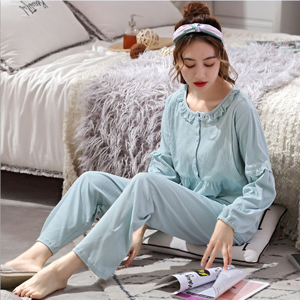 Bộ Đồ Bầu Và Sau Sinh Dài Tay Azuno AZ0976 Mặc Nhà Cao Cấp 100% Cotton Chất Mát, Mềm Mại, Không Nhăn