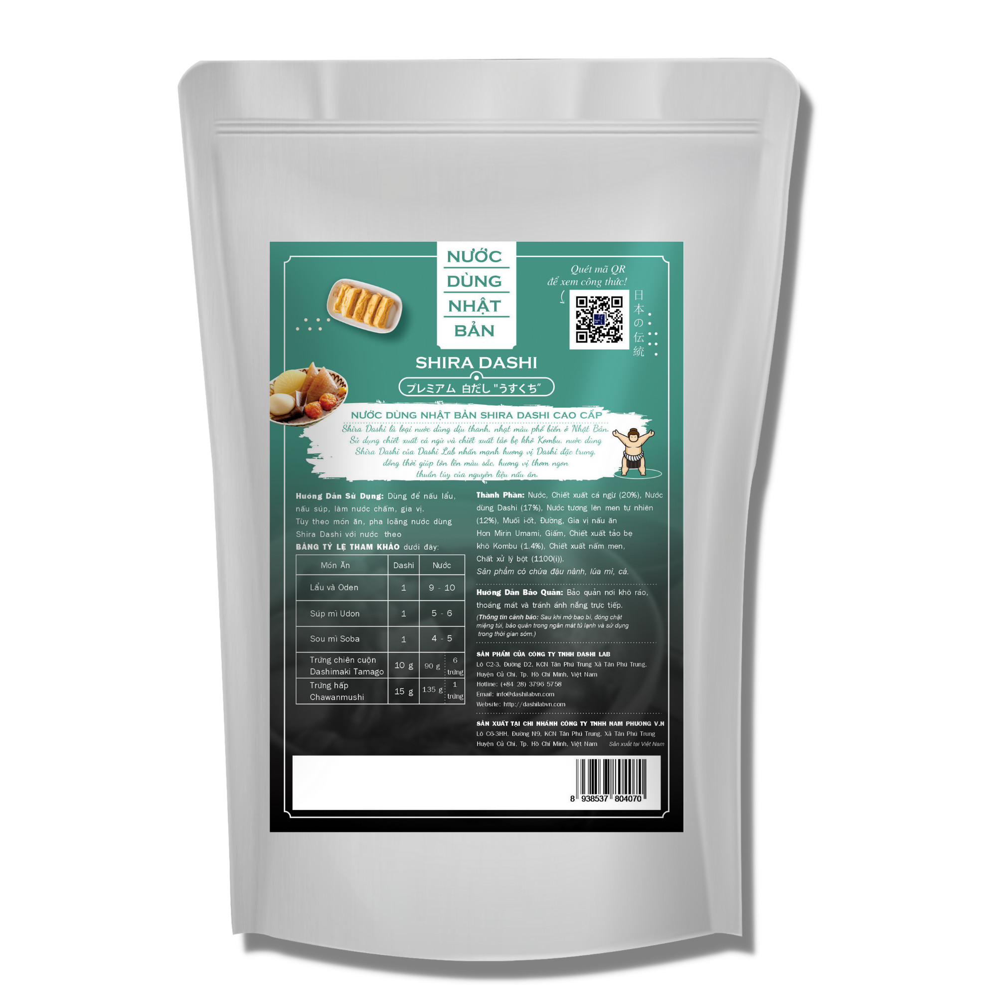 Nước Dùng Shira Dashi Nhật Bản Cao Cấp (Vị thanh) - Dashi Lab - 1kg/túi