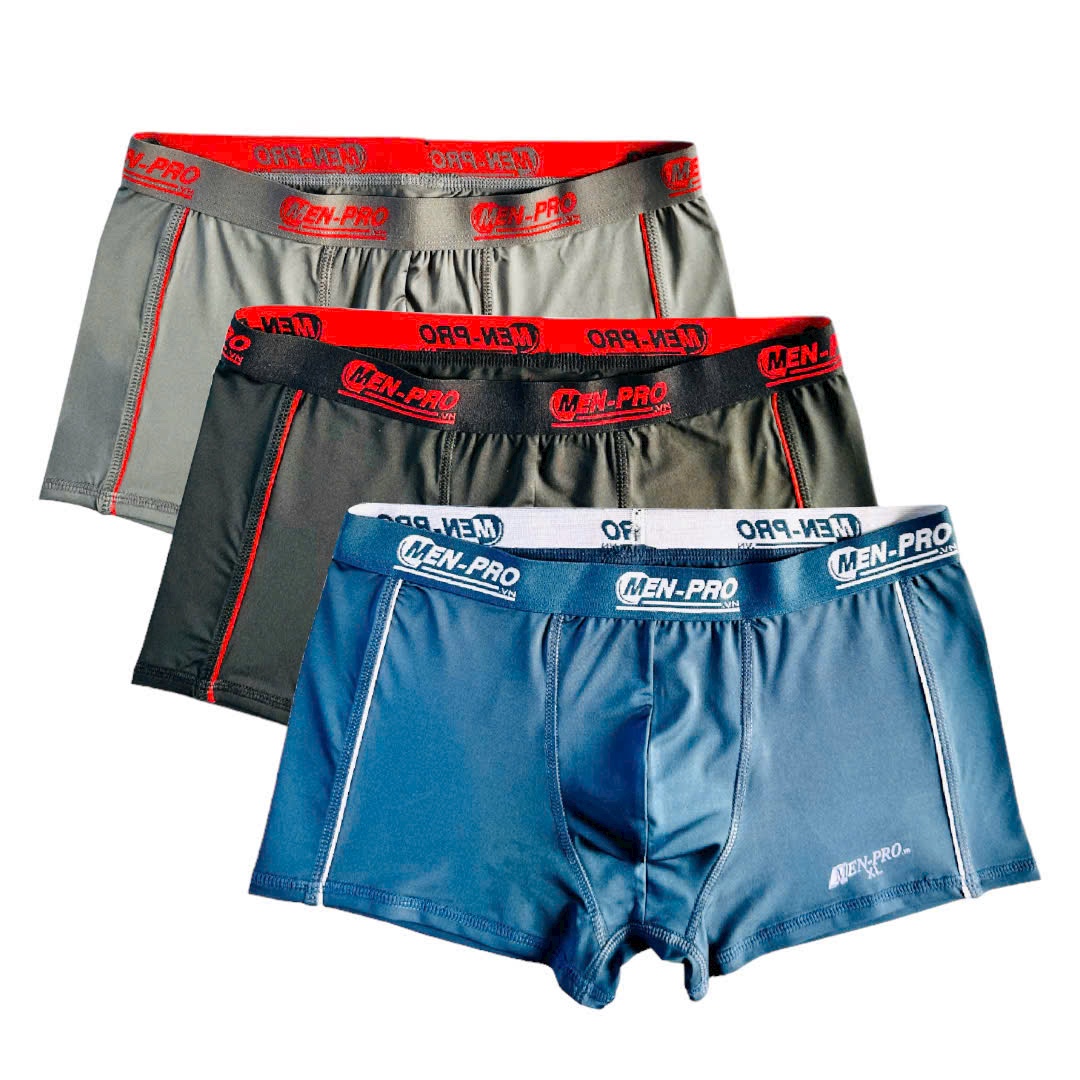 Combo 5 Quần Lót Nam Đùi Boxer Thun Lạnh Lưng Nhỏ Menpro MP4 | Size M–3XL