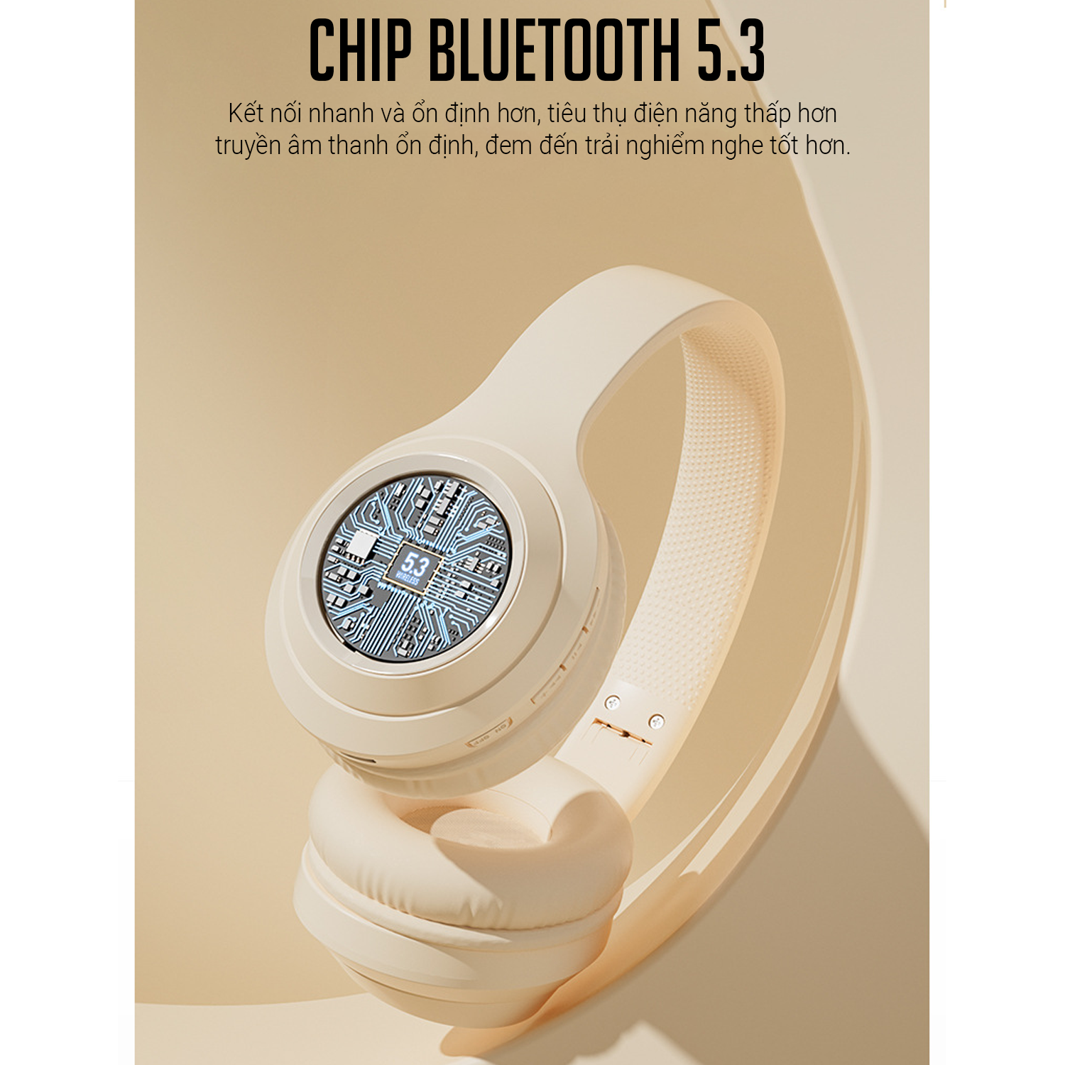 Tai Nghe Bluetooth Chụp Tai , Headphone Không Dây Bluetooth Có Mic Đàm Thoại Tiện Lợi, Có Thể Gấp Gọn , Pin Cực Khỏe Bluetooth 5.3 Cao Cấp TEEMENT - Hàng Chính Hãng Teement