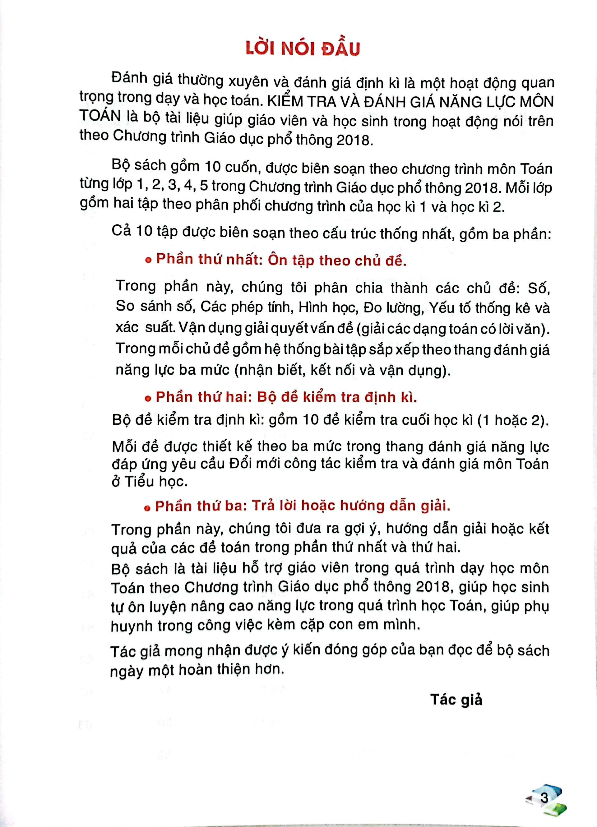 Sách - Kiểm Tra Và Đánh Giá Năng Lực Toán 3 - Học Kỳ 2 (Biên Soạn Theo Chương Trình GDPT 2018)