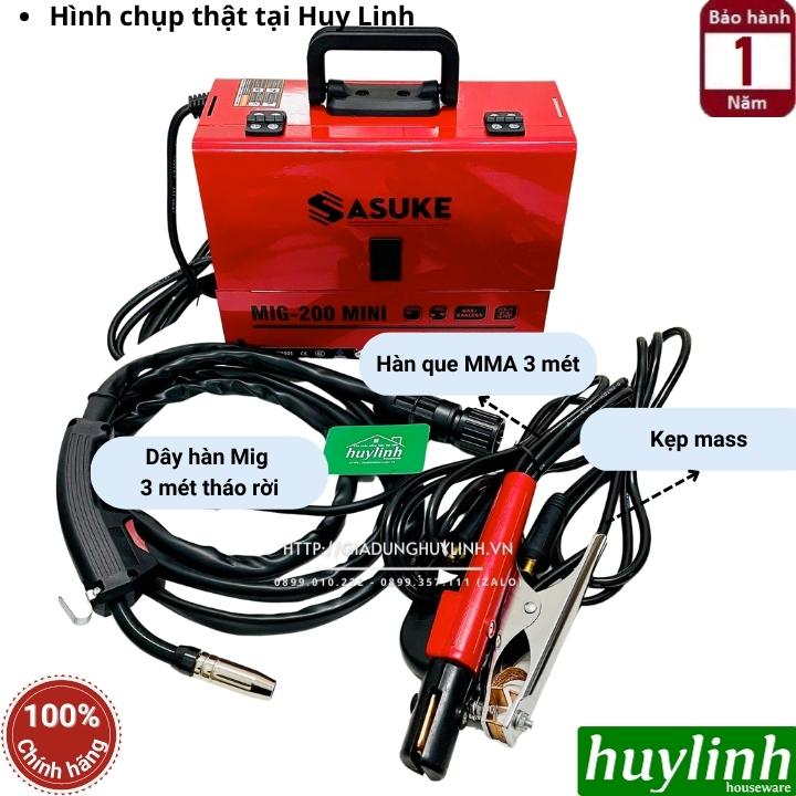 Máy hàn 3 chức năng Sasuke MIG 200 mini NEW - Tặng kèm 1 cuộn dây 1kg - Dây MIG rời 3 mét - Hàng chính hãng