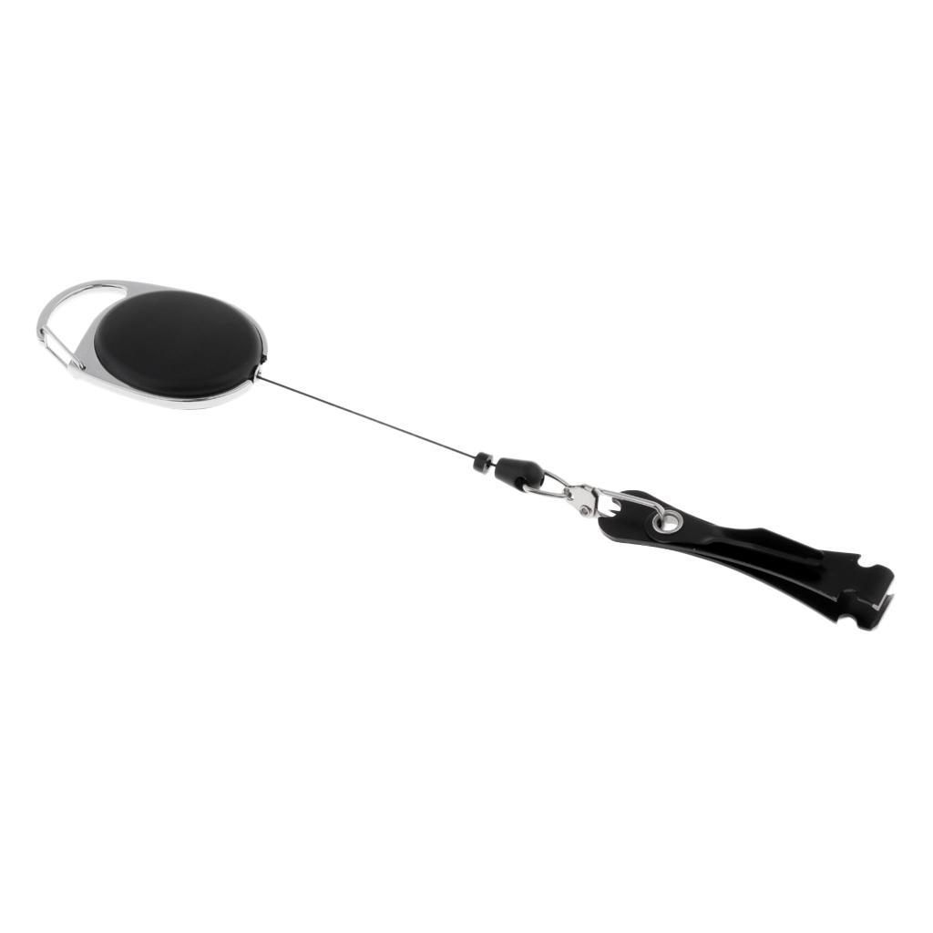 Quick Knot Tying Tool Fly Fishing Clippers Line Nipper with Retractor