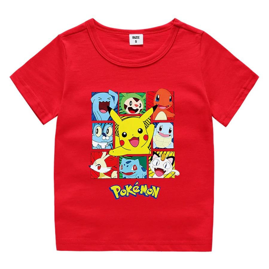 Áo thun cho bé pokemon, 7 màu áo, có size người lớn, Anam Store