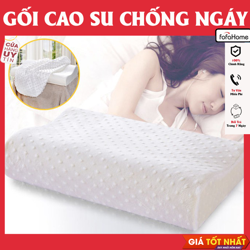 Gối Cao Su Non Cao Cấp - Gối Cao Su Chông Ngáy Ngủ, Mềm Mại Cho Giấc Ngủ Êm Ái