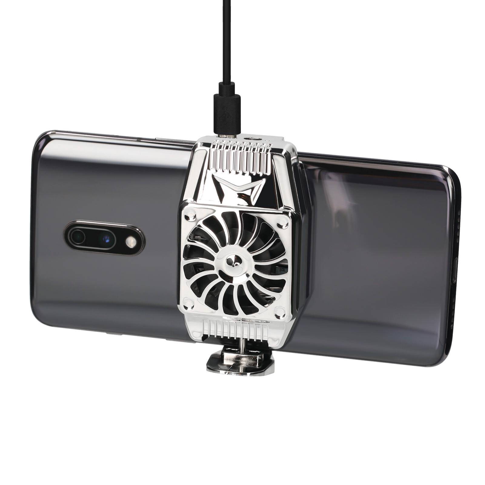 Mobile Phone Cooling Fan Rechargeable Cell Phone Cooler Stretchable Design for 4 to 6.7 Inches Phones Cellphone
