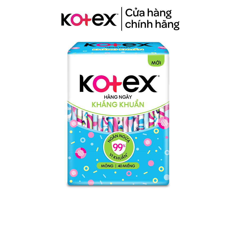 Băng vệ sinh Kotex hằng ngày kháng khuẩn 40 miếng
