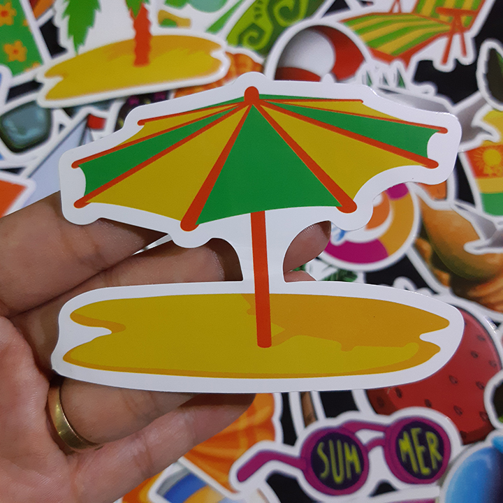 Bộ Sticker dán cao cấp chủ đề SUMMER - Dùng dán Xe, dán mũ bảo hiểm, dán Laptop