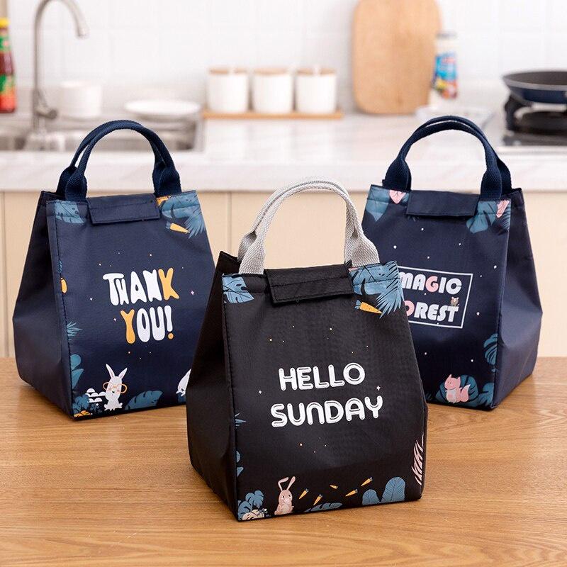 Portable Lunch Bag 2021 New Thermal Insulated Lunch Box Tote Cooler Bag Bento Pouch Lunch Container Food Storage Bags Handbag