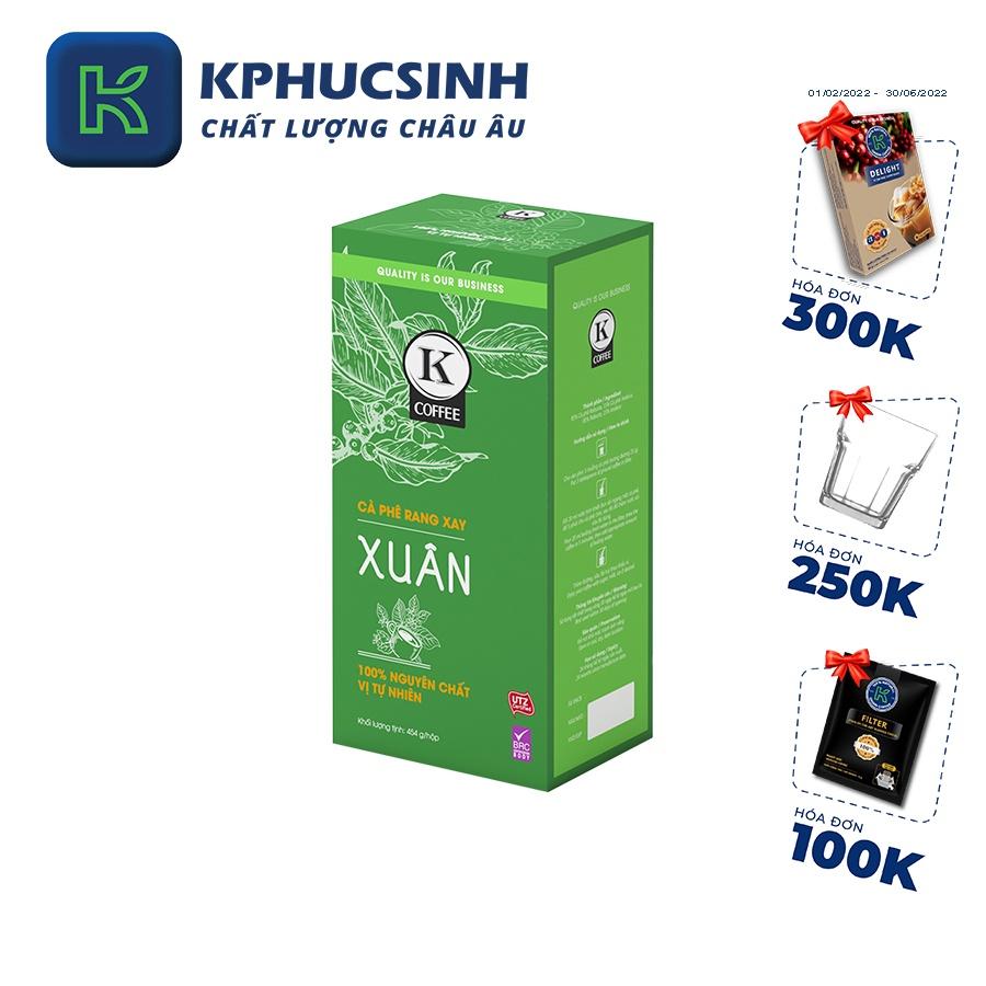 Cà phê rang xay xuất khẩu k xuân  454g/hộp Kphucsinh