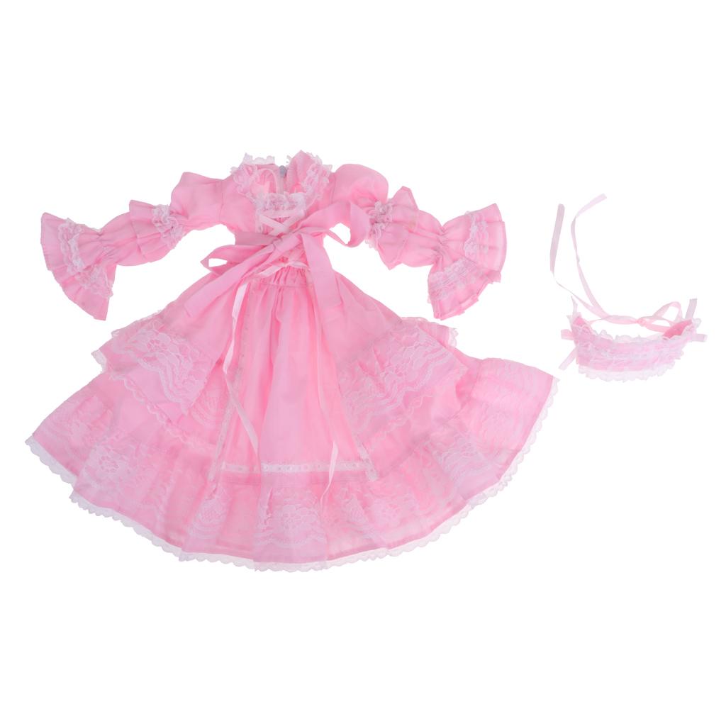 Adorable Princess Dress With Headdress For 1/3 Night Lolita Girl Dolls
