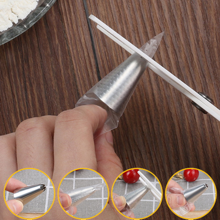 Set 100 Túi Đựng Kem Xịt Chuyên Dụng Bắt Bông Kem Trang Trí Bánh
