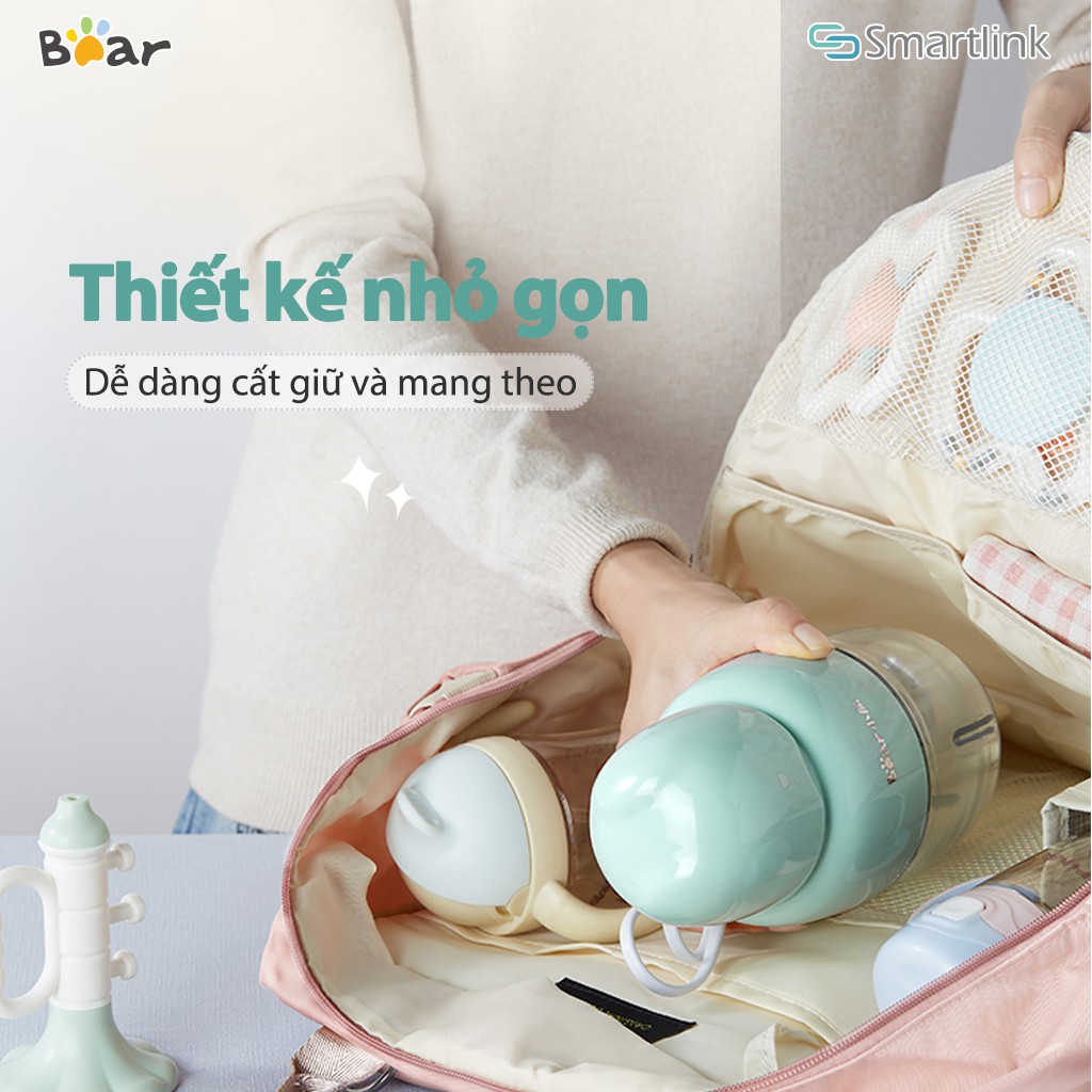 Máy xay mini đa năng Bear QSJ-B01P1, xay đồ ăn dặm cho bé - Bảo hành 18 tháng - Hàng chính hãng