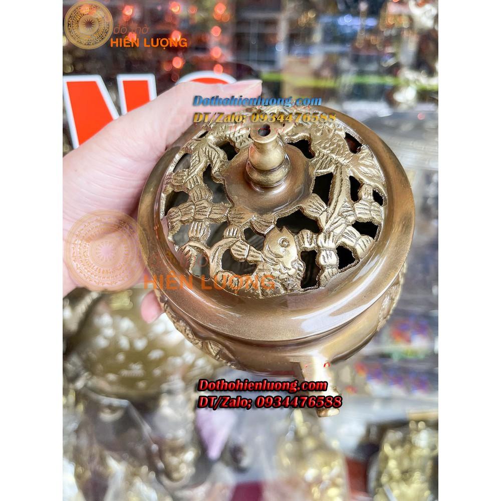 Lư Xông Trầm Đồng Đài Loan Các Cỡ Màu Nâu Bóng Đẹp Tinh Xảo
