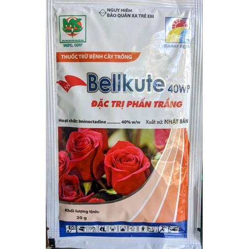 Chế phẩm Bellkute 40wp Nhật Bản. Trị phấn trắng hoa hồng, dưa bầu bí, cây cảnh