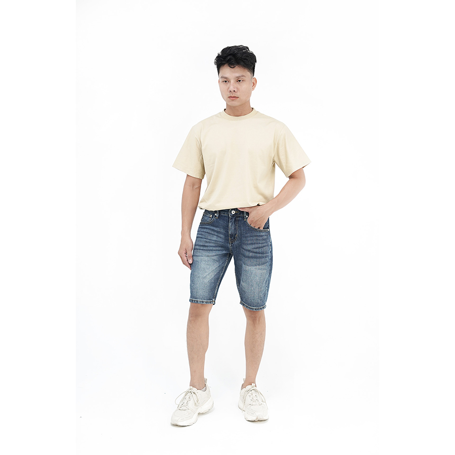 Quần Short Jeans Nam Cao Cấp HUNTER X-RAYS Form Slimfit Cotton Xanh Đá Thời Thượng S46