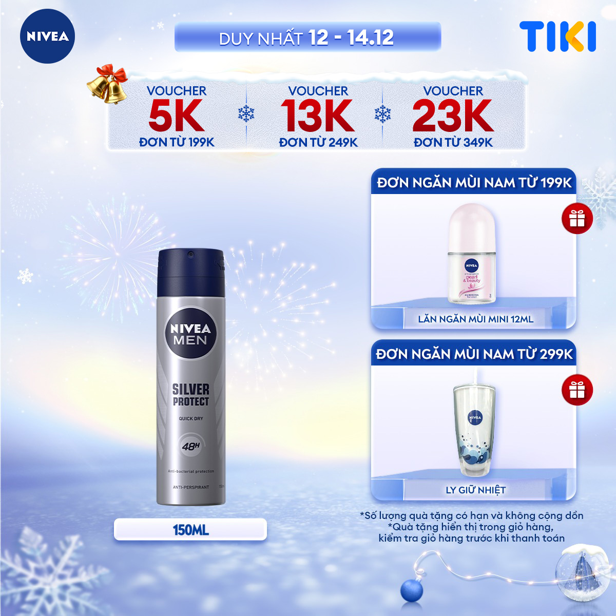 Xịt Ngăn Mùi NIVEA MEN Phân Tử Bạc (150 ml) - 82959