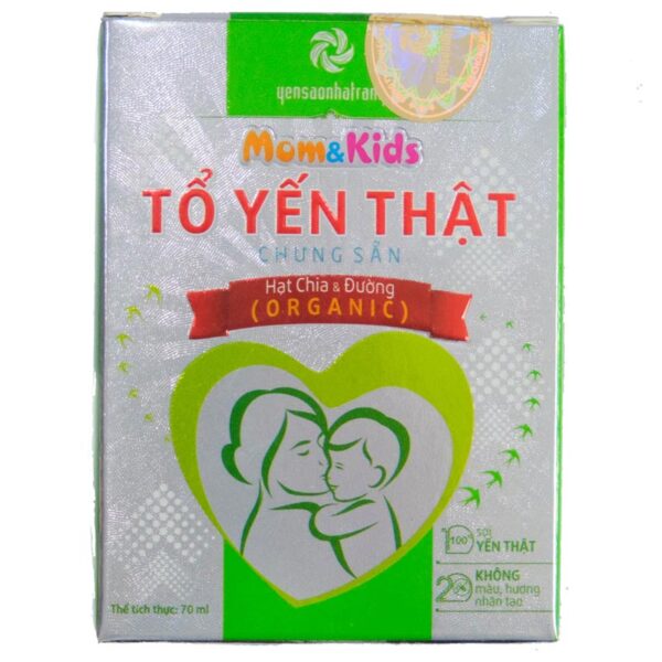 MOM&amp;KIDS - TỔ YẾN THẬT CHƯNG SẴN – HẠT CHIA &amp; ĐƯỜNG (ORGANIC) – YẾN SÀO NHA TRANG