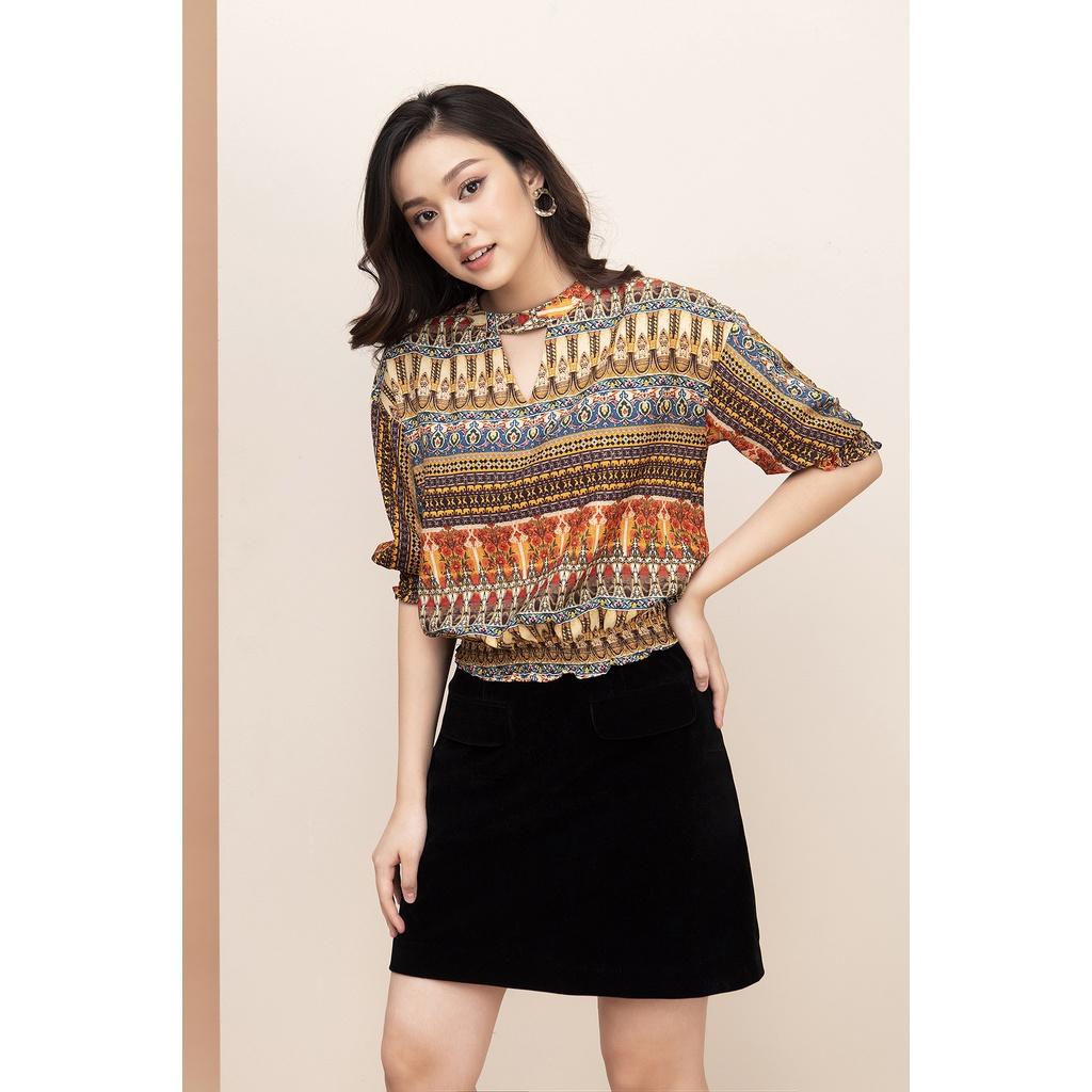Áo sơ mi họa tiết thổ cẩm cao cấp LUPERI LFSM1168 cách điệu tay lỡ trẻ trung, hiện đại, dễ mix đồ