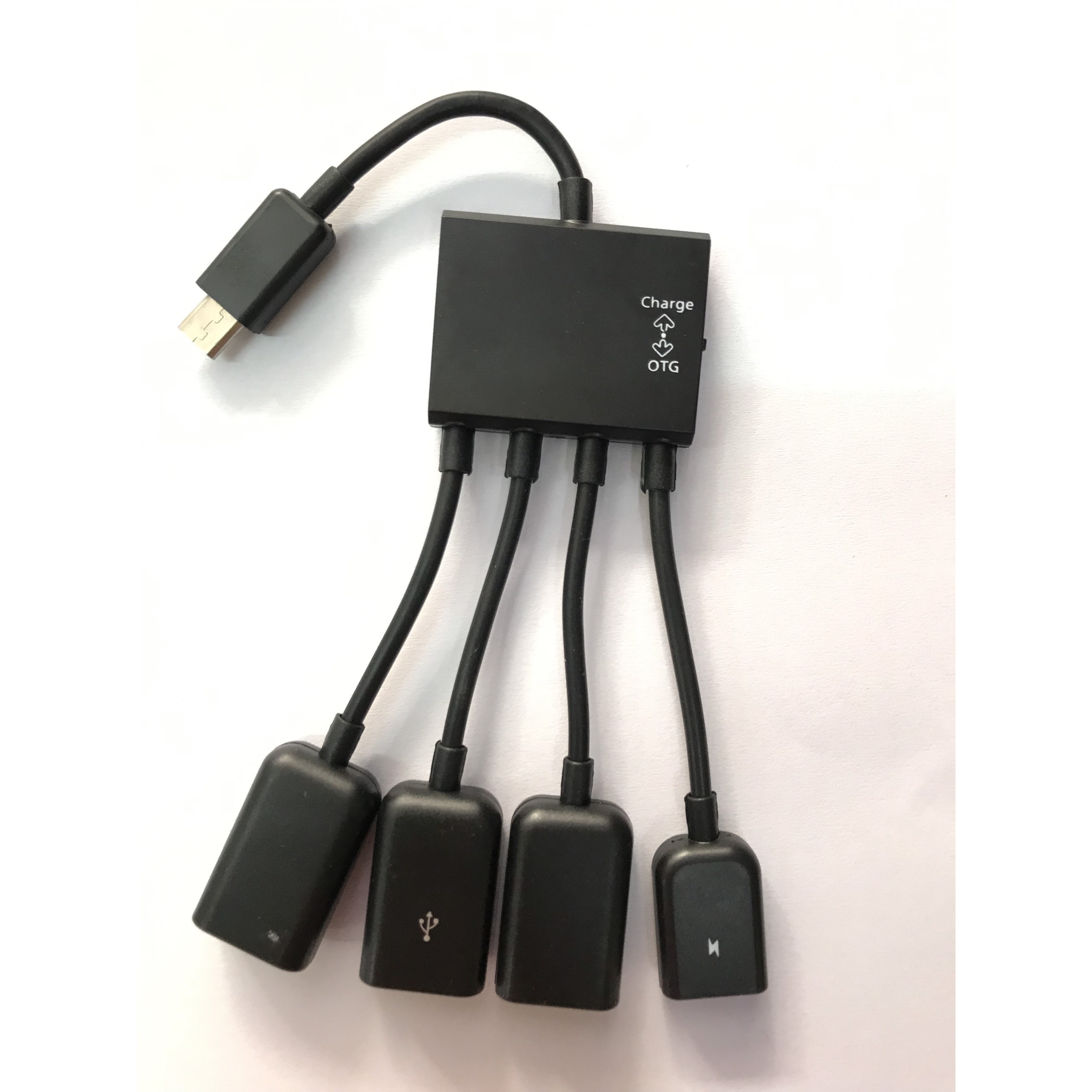 CÁP OTG MICRO USB RA 3 CỔNG USB VÀ CỔNG SẠC CÓ CÔNG TẮC GẠT