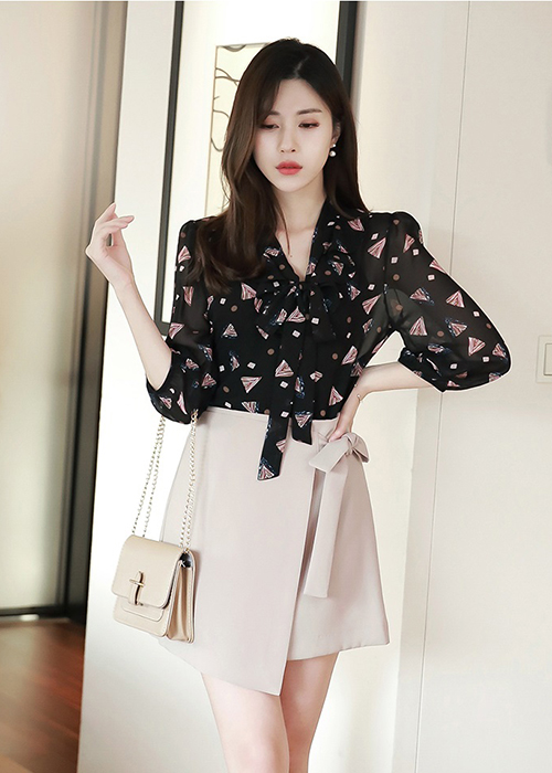 Áo Sơ Mi Nữ In Họa Tiết Thời Trang